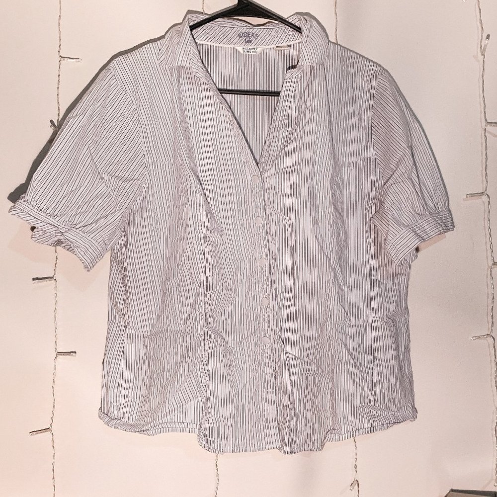 Riders by Lee Striped Button Down Top